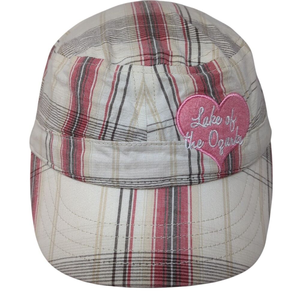 Lake of The Ozarks Cadet Army Cap Multicolor OS Adjustable Plaid American Crown
